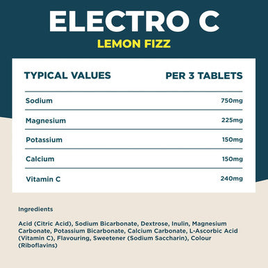 Kinetica Kinetica Electro-C Lemon Flavour Electrolytes Rehydration Drink Tablets 12 Pack