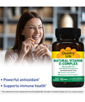 Country Life Natural Vitamin E-Complex 268Mg (400 Iu) With Mixed Tocopherols 90 Softgels Certified Gluten Free