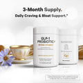 Codeage Glp-1 Probiotic+ - Live Probiotics Akkermansia, Clostridium, Bifidobacterium, Chicory Inulin Probiotic, Prebiotics & Postbiotics Supplement - 500 Million Afu, 3-Month Supply - 90 Capsules