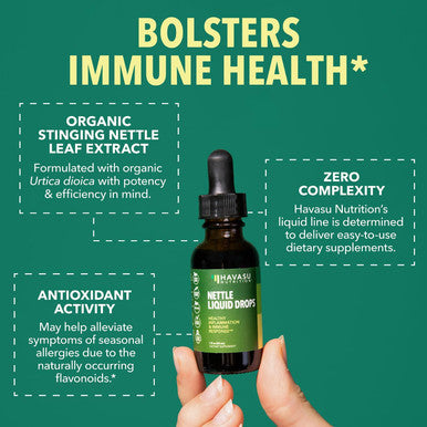 Stinging Nettle Leaf Extract Liquid Drops - Usda Organic - Immune, Prostate, And Joint Support - 60 Servings - Vegan, Non-Gmo, Gluten-Supplement - Unflavored Herbal Tincture - 1 Fl Oz