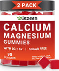 Calcium With Vitamin D3 K2 Gummies, Sugar Calcium Supplement For Women & Men, Chewable Calcium Citrate With Magnesium, Zinc For Bone, Muscle & Immune Support