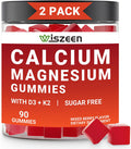 Calcium With Vitamin D3 K2 Gummies, Sugar Calcium Supplement For Women & Men, Chewable Calcium Citrate With Magnesium, Zinc For Bone, Muscle & Immune Support