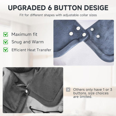 Heating Pad For Neck And Shoulders And Back, 2Lb Weighted Neck Heating Pad For Back Pain Relief, Shoulder Heating Pad With 6 Heat Settings, 4 Timer Auto-Off, Christmas Gifts For Women Men Mom Dad