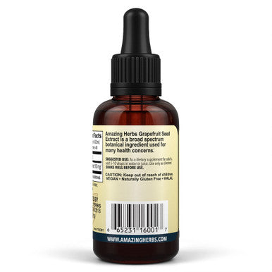 Amazing Herbs Premium Grape Fruit Seed Extract - Grapefruit Seed Extract That Supports The Immune System & Delivers A Wide Variety Of Health Benefits, 1 Fl Oz