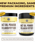 Left Coast Performance MCT Oil Powder with Acacia Fiber & Collagen Peptides Prebiotic Collagen Protein 10g MCTs from Coconuts Sugar Free Keto Coffee Creamer Grass Fed Vanilla Flavor Non-GMO Gluten Free 16 oz