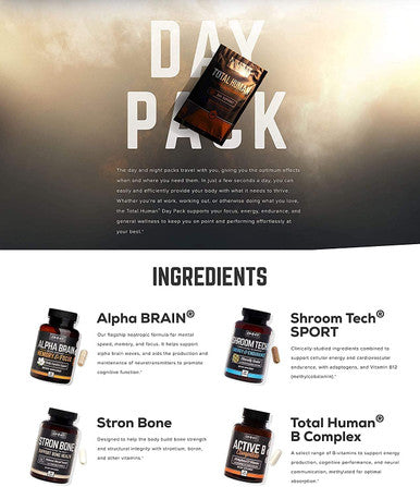ONNIT Total Human Day and Night Vitamin Packs for Men and Women 30Day Supply Adult Multivitamin