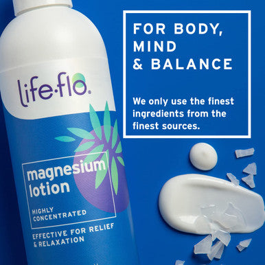 Life-flo Magnesium Lotion, Unscented Massage & Body Lotion, Relief & Relaxation for Overworked Muscles & Joints, With Magnesium Chloride from the Zechstein Seabed, Plus Shea Butter & Coconut Oil, 8oz