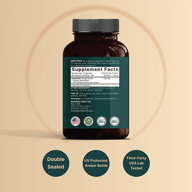 Naturebell Ginkgo Biloba Extract 500mg Per Serving 300 Capsules GinkoVida Extra Strength Ginko Biloba Supplement Promote Memory Focus and Brain Health