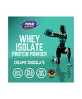NOW Sports Nutrition, Whey Protein Isolate, 25 g With BCAAs, Creamy Chocolate Powder, 1.8-Pound