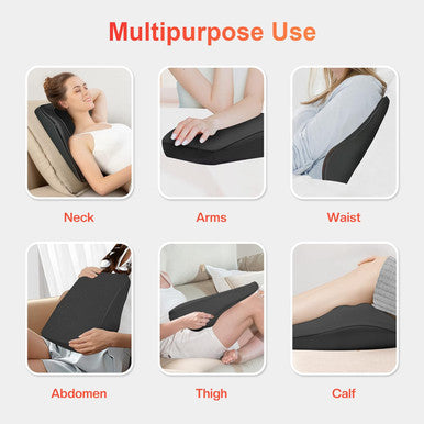 Comfier Back Massager With Heat,3D Deep Kneading Shiatsu Neck And Back Massager With Vibration & Heat, Neck Back Massage Pillow As For Women Men-Home Office Use
