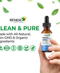 Renew Actives Premium B12 Liquid - Vegan Drops With Potent Complex For Healthy Skin, Nails, Hair, And Immune Functions - Revitalize Your Wellness - Liquid Extract Supplement 30Ml