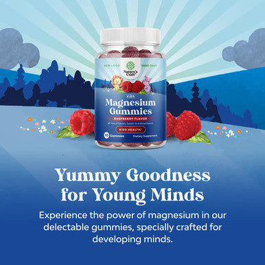 Relaxing Calm Magnesium Gummies for Kids - Great Tasting Kids Magnesium Gummies for Nerve Bone and Muscle Health - Gelatin and Gluten Free Calm Gummies for Kids Wellness with 85mg Elemental Magnesium