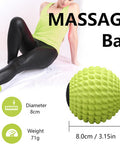 Massage Roller Ball, Deep Tissue Massager For Myofascial Release, Mobility Ball For Exercise And Workout Recovery, Alleviating Neck, Back, Legs, Foot Or Muscle Tension - Green, 8Cm / 3.15In