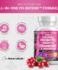 Clean Nutraceuticals Vaginal Probiotics For Women + Prebiotics 20 Billion Cranberry Pills 30,000Mg W/D-Mannose 500 Mg For Urinary Tract Health Ph Balance - For Vaginal Health Supplements Pills