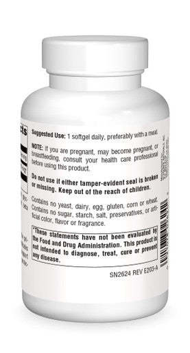 Source Q10 Antioxidant Support 200 mg For Heart, Brain, Immunity, & Liver Support - 90 Softgels