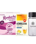 Teazen Kombucha Lemon Ginger Mulled Wine Flavor 2 Pack with Classic Eco Bottle (Kombucha Powder 40 Sticks Eco Bottle 1EA x 11.8oz)