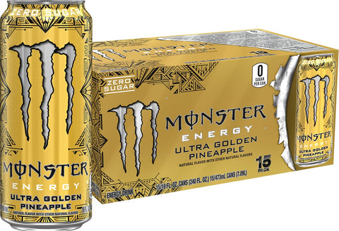 Monster Energy Ultra Sunrise, Sugar Free Energy Drink, 16 Fl Oz | Pack of 15