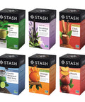 Stash Tea Relax and Unwind Tea Sampler - Assorted Specialty Tea Gift Set, Calming Herbal Teas to Support Relaxation, 7 Flavors, 35 Tea Bags