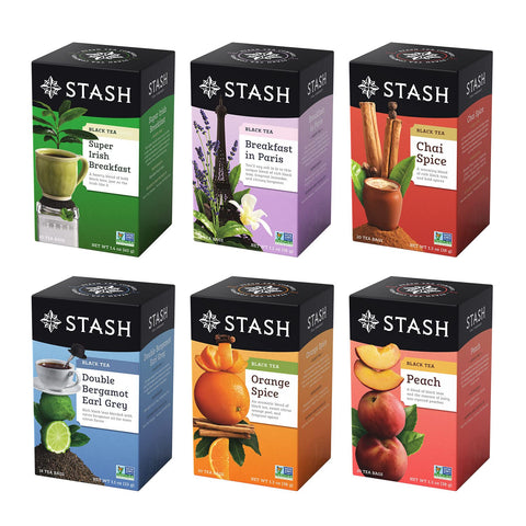 Stash Tea Relax and Unwind Tea Sampler - Assorted Specialty Tea Gift Set, Calming Herbal Teas to Support Relaxation, 7 Flavors, 35 Tea Bags
