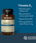 Nature'S Sunshine Vitamin D3, 180 Tablets | Supports Bone Health, Contributes To Overall Health, And May Improve Mood