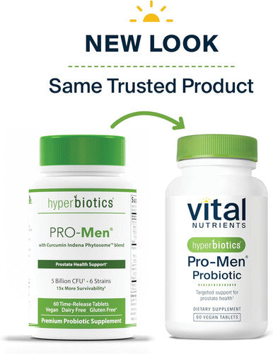 Hyperbiotics Pro-Men Probiotic | Shelf-Stable Probiotics for Men | Targeted Support for Prostate Health and Digestive Balance| Non-GMO | Gluten Dairy Soy | 60 Tablets
