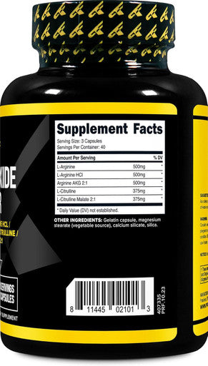 Primaforce Nitric Oxide Booster (2250mg 120 Capsules) - 40 Servings of Our Nitric Oxide Boosting Blend for Pre-Workout and Post-Workout