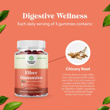 Sugar Free Fiber Gummies for Adults - High Fiber Supplement Gummies Vitamins for Adults with Prebiotic Soluble Chicory Root for Immunity and Digestive Support - Non GMO Halal Vegan Kosher Gluten Free