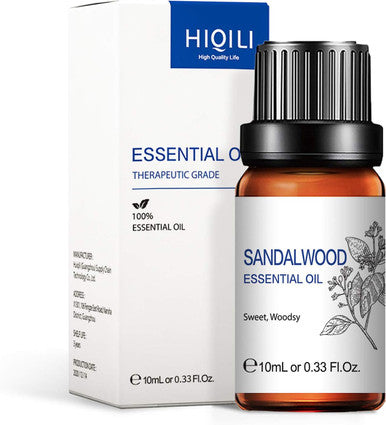 Sandalwood Essential Oil,Pure Natural Therapeutic Grade Sandalwood Oil Perfect for Aromatherapy Hair Care Skin Care Massage and More-10ml