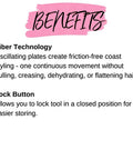 Calista StyleVibe Hair Straightener, Vibrating Flat Iron, Dry Hair Styling Iron, Tourmaline Ionic Ceramic Technology