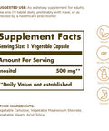 Solgar Inositol 500 Mg - 100 Vegetable Capsules - Supports Cellular Function & Brain Health - Vegan Gluten Free Dairy Free Kosher - 100 Servings