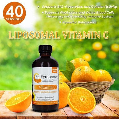 Nature'S Answer Liposomal Vitamin C Nature s Answer EpiFytosomes Vitamin C 1000 mg per Serving - Vegan Dietary Supplement - Soy Gluten Non GMO - Ideal for Healthy Immune Support - 6 mL (40 Servings per Bottle)