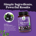 Natures Craft Acai Berry Antioxidant Support Weight Loss Supplement for Women and Men - Vitamins Minerals Antioxidant Formula Supports Immune System and Boost Energy Cognitive Health - 60 Servings
