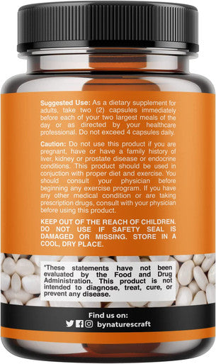 Pure White Kidney Bean Extract - AMPK Activator Pre Workout for Men and Women Natural Energy Supplement - Daily Fiber Supplement for Digestive Health and Energy Boost with Molybdenum and Amino Acids