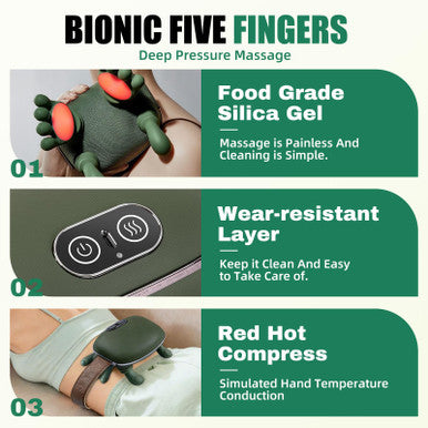 Lrthyonis Shoulder & Neck Massager With Heat 4D Kneading Neck Massager With Bionic Finger Design Deep Tissue Massage To Relieve Muscle Tension Home & Office Use (Green)
