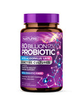 Built Nature 80 Billion Cfu Probiotic - Daily Digestive Gut Health Supplement For Men & Women - Lactobacillus Acidophilus, Bifidobacterium & Prebiotics - Non-Gmo, Gluten & Dairy Free, Shelf-Stable - 60 Capsules