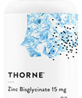 Thorne Zinc Bisglycinate 15Mg - Daily Support For Skin, Eye & Immune System Health With Zinc Supplement Capsules - 60 Capsules