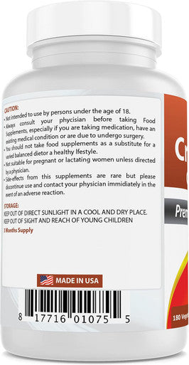Best Naturals Cranberry Pills 3X Concentrate Veggie Capsule 12600 mg 180 Count (817716010755)