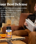 Zand Immunity Super C+ With Elderberry All Day Immune Support 1000Mg Pureway-C Vitamin C Plus Zinc & Vitamin D-3 Enhanced Absorption 60 Tablets 30 Servings