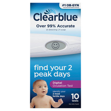 Clearblue Advanced Digital Ovulation Test, Predictor Kit, featuring Advanced Ovulation Tests with digital results, 10 ovulation tests