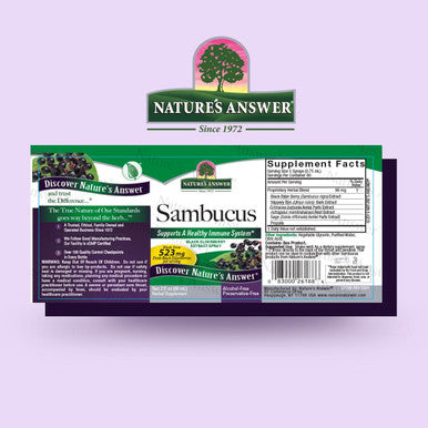 Nature'S Answer Alcohol- Sambucus Extract Spray 2-Ounces | Immune System Support | Vegan Gluten- No Artificial Flavors or Preservatives | Single Count