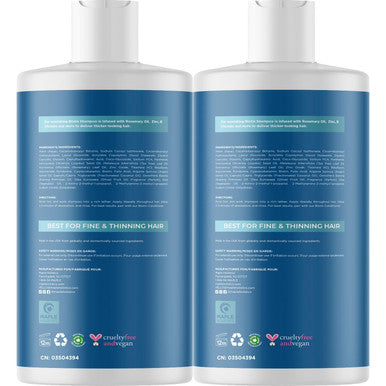 Hair Growth Supplement And Shampoo For Thinning Hair - Sulfate Volumizing Shampoo With Biotin And Rosemary Essential Oil For Fine Thin Hair Care Plus Regrowth Biotin Vitamins For Hair