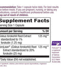 Nature's Way Forskohlii Standardized ForsLean 20% Forskolin, 125 mg per serving of ForsLean, Natural, 60 Count