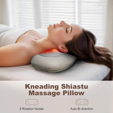 Back Massager For Pain Relief Deep Tissue, Shiatsu Back Neck Massager With Heat, Kneading Massage Pillow For Neck And Shoulder, Gifts For Men And Women