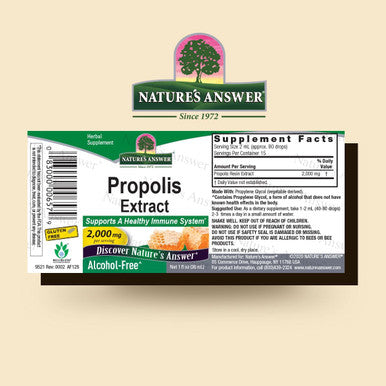 Nature'S Answer Propolis Resin Extract 1 Fluid Ounce - Alcohol Immune Support Gluten Made in USA Natural Bee Product Suitable for Everyone Pure Herbal Extract