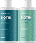 Exfoliating Shampoo Brush Plus Mint Biotin Shampoo - Hair Shampoo Brush And Scalp Exfoliators With Volumizing Shampoo Set Made With Peppermint Essential Oil And Biotin For Thinning Hair