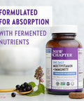 New Chapter One Daily Multivitamin + Immunity Enhanced Immune Support from Extra Vitamin C, D3 & Zinc + Clinical-Strength Holy Basil* 100% Vegetarian, Non-GMO, Certified Gluten Free, 30 ct