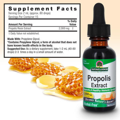 Nature'S Answer Propolis Resin Extract 1 Fluid Ounce - Alcohol Immune Support Gluten Made in USA Natural Bee Product Suitable for Everyone Pure Herbal Extract