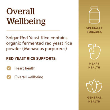 Solgar - Red Yeast Rice 60 Vegetable Capsules