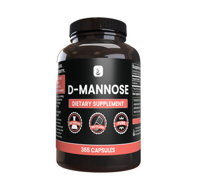 PURE ORIGINAL INGREDIENTS D-Mannose (365 Capsules) No Magnesium Or Rice Fillers, Always Pure, Lab Verified