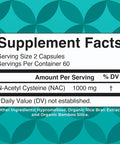 Maryruth Organics Nutritional Supplement Capsule N-Acetyl Cysteine Nac 1000Mg Per Serving Vegan Non-Gmo Gluten Free 120 Count